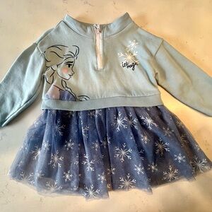 Disney Frozen Dress in Blue and White